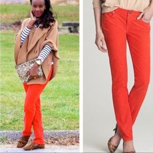 A crew burnt orange corduroy jeans. Size 12.